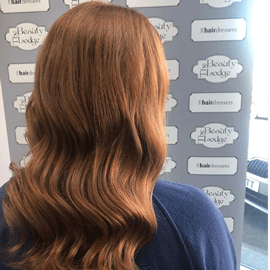 The hairdressers West Moor brown wavy hair