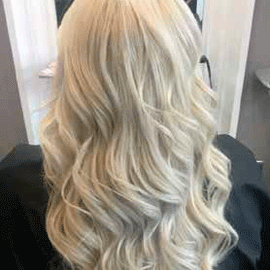 blond wavy curls