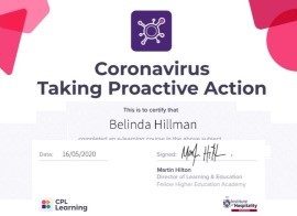 Belinda Hillman Covid 19 Proactive Action Care Certificate